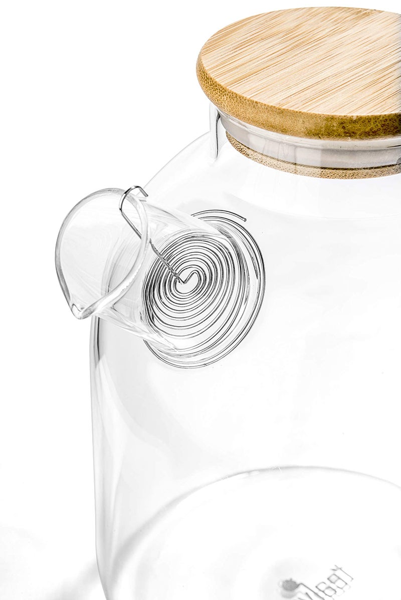 Tealyra - Glass Stove-top Kettle 60-ounce - Teapot - Heat Resistant Borosilicate - Pitcher - Carafe - No-Dripping - For Tea Juice Water - Hot or Iced - 1800ml - Image 4